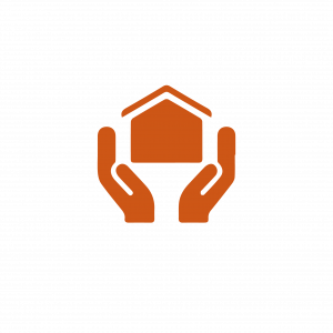 icon rumah dalam tangan